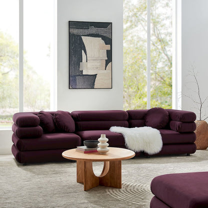 Jubilee 3-Piece Modular Performance Velvet Sectional Sofa