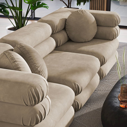 Jubilee 3-Piece Modular Performance Velvet Sectional Sofa