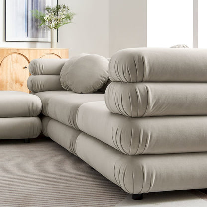 Jubilee 4-Piece Modular Performance Velvet Sectional Sofa