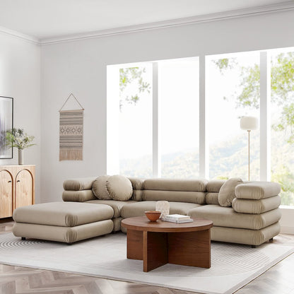 Jubilee 4-Piece Modular Performance Velvet Sectional Sofa