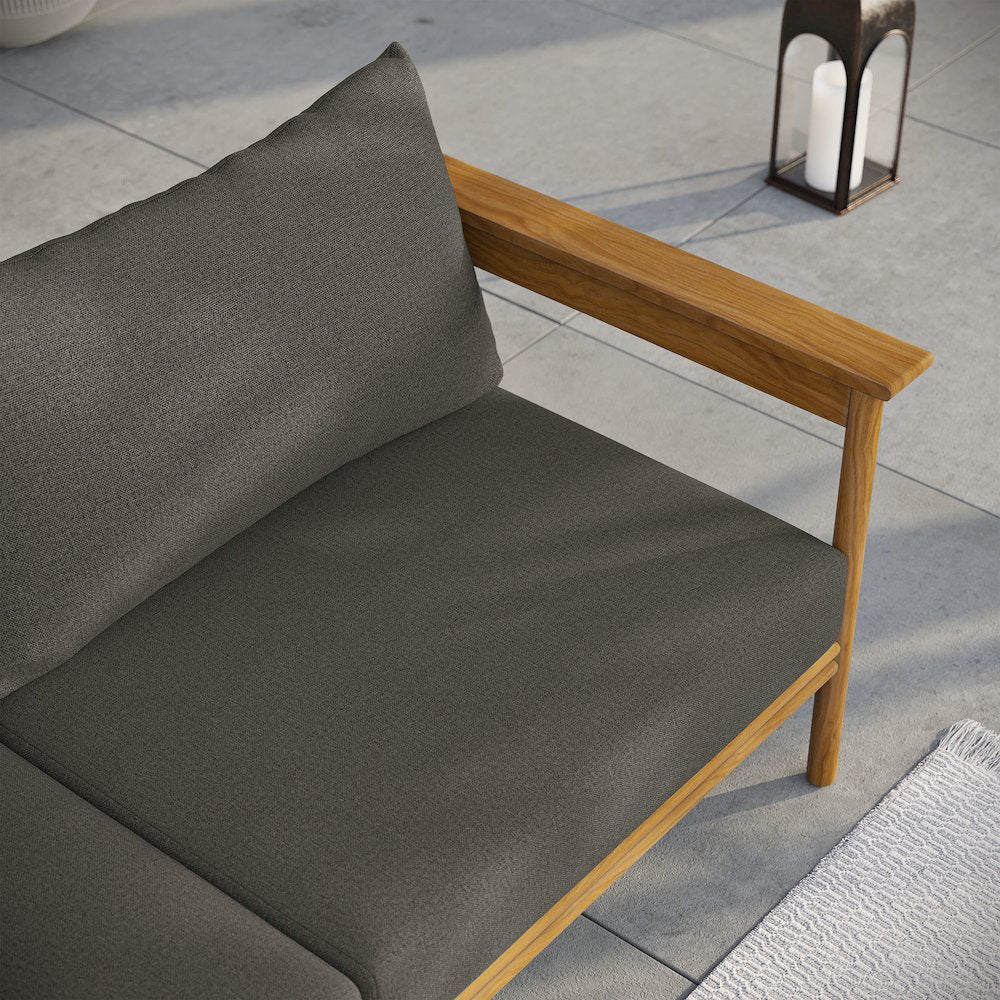 Wren Outdoor Patio Teak Wood Sofa