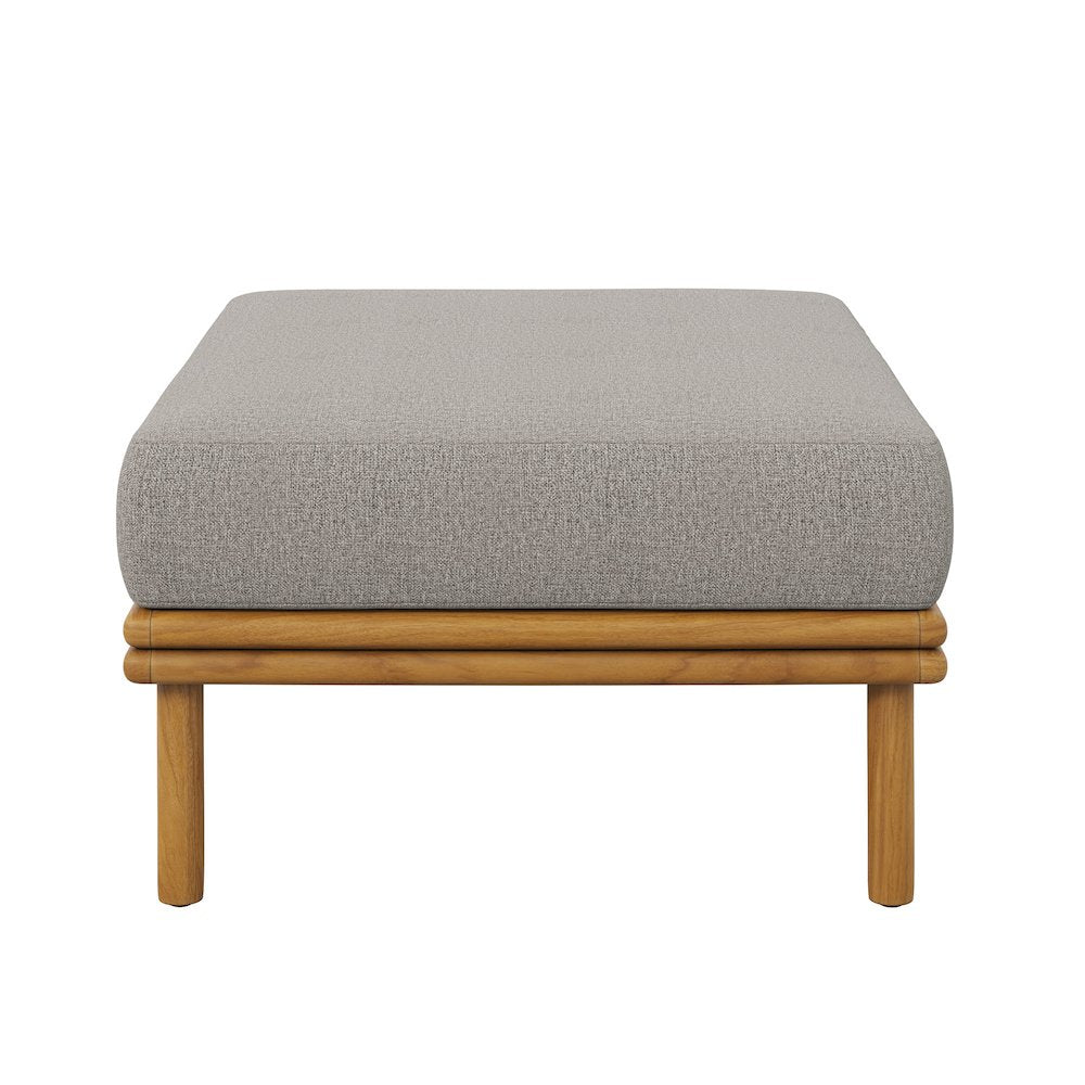 Wren Outdoor Patio Teak Wood Ottoman