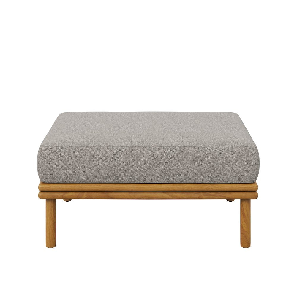 Wren Outdoor Patio Teak Wood Ottoman