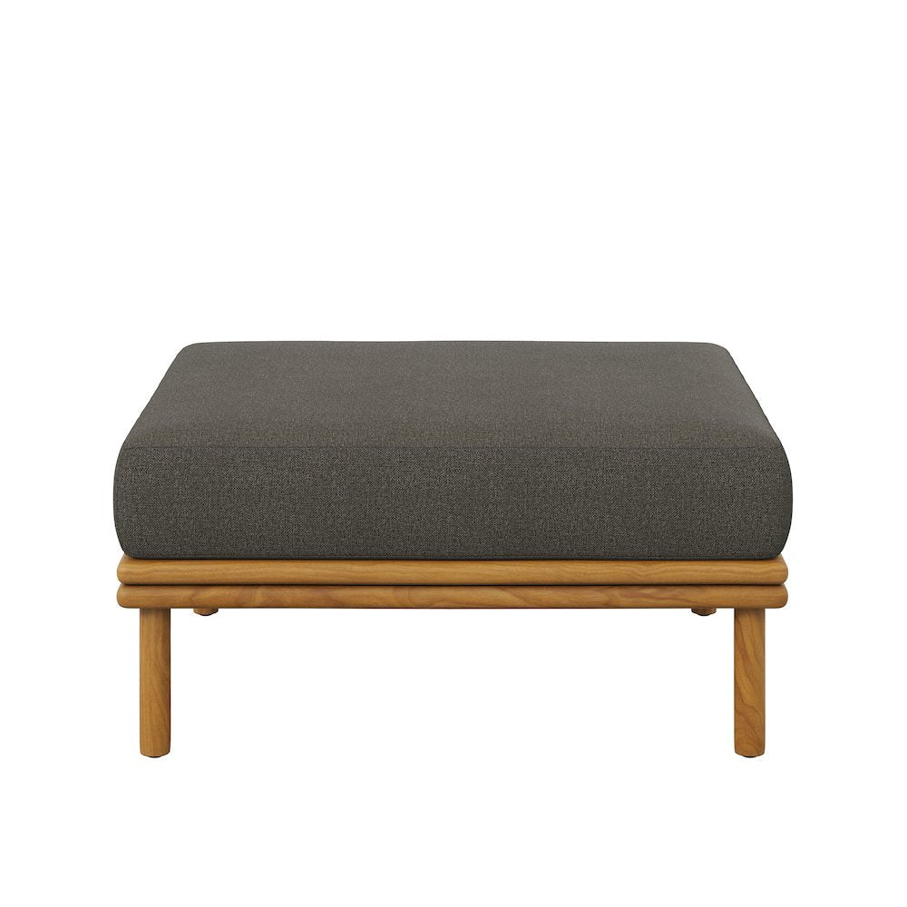 Wren Outdoor Patio Teak Wood Ottoman
