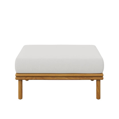 Wren Outdoor Patio Teak Wood Ottoman