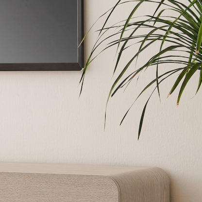 FurniFact Low Profile Wooden TV Stands with Low-Rise Wood Frame, Ash