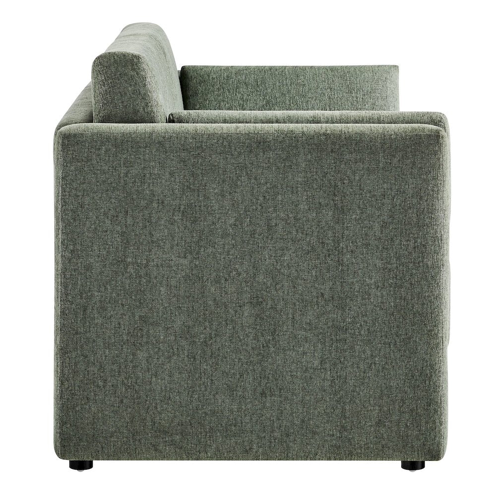 Linden Upholstered Heathered Chenille Sofa