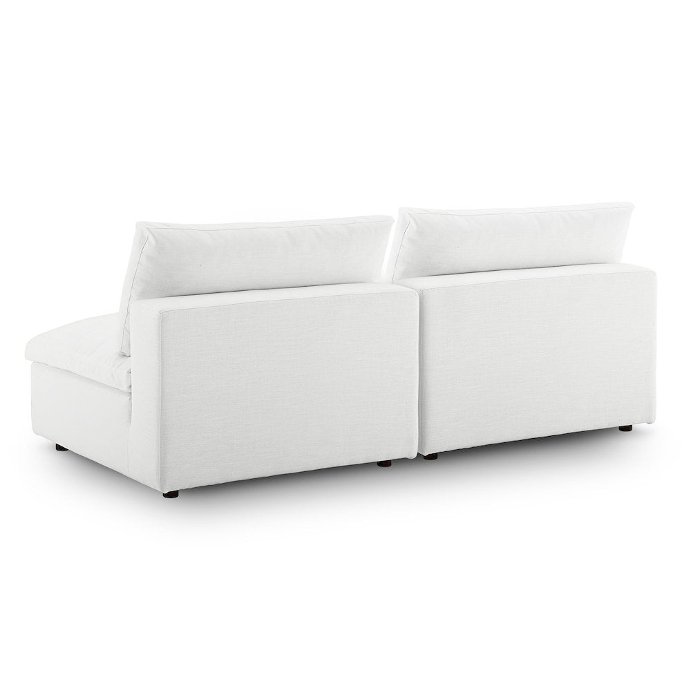 Commix Down Filled Overstuffed 2-Piece Armless Sectional Loveseat