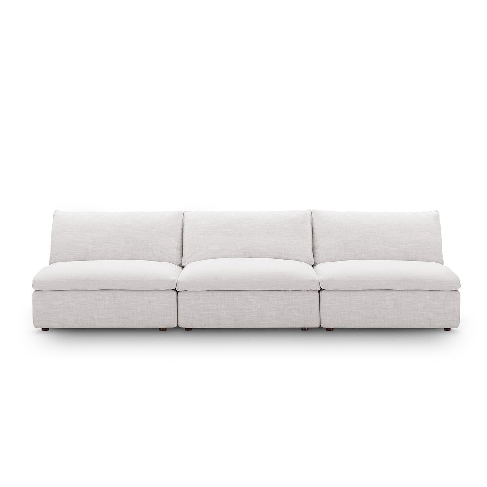 Commix Down Filled Overstuffed 3-Piece Armless Sectional Sofa