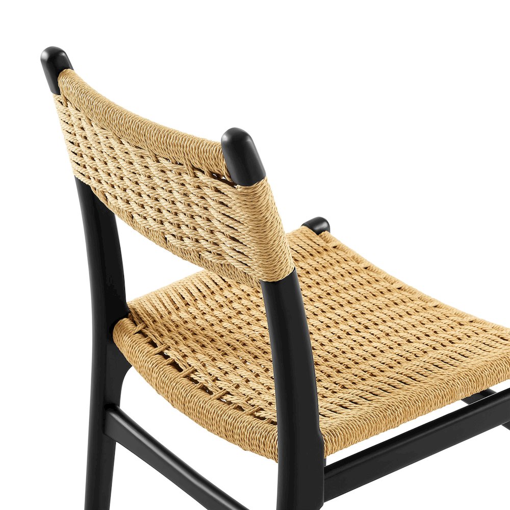 Wynn Rope and Wood Dining Side Chairs Set of 2