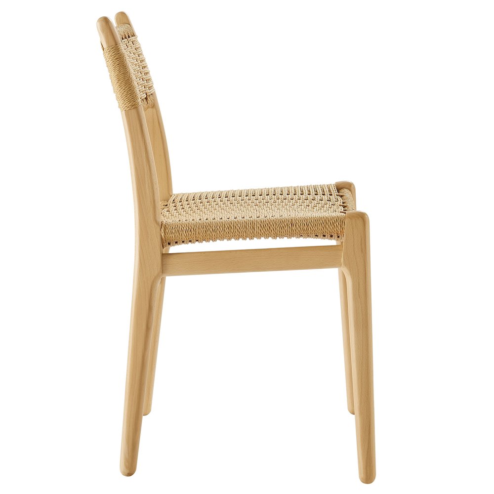 Wynn Rope and Wood Dining Side Chairs Set of 2