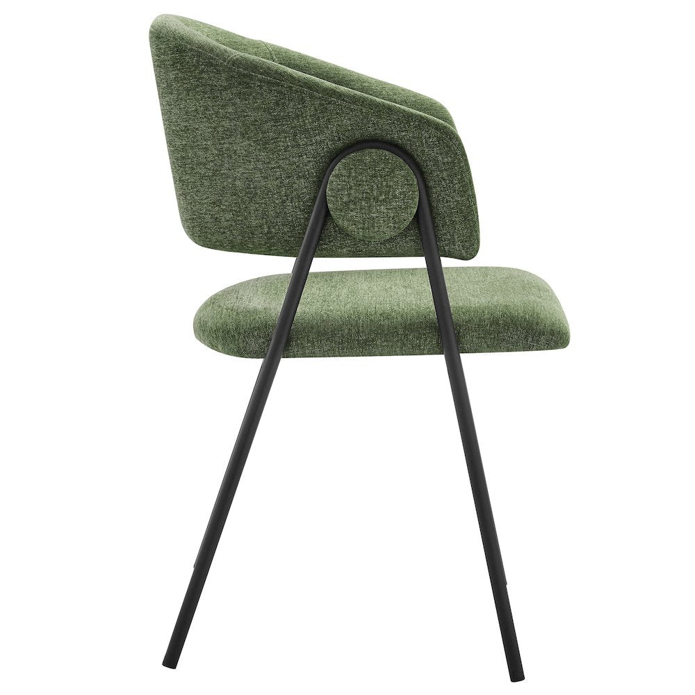 Nella Upholstered Heathered Chenille Dining Chairs Set of 2