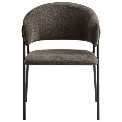 Nella Upholstered Heathered Chenille Dining Chairs Set of 2