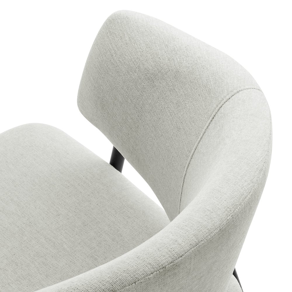 Nella Upholstered Heathered Chenille Dining Chairs Set of 2