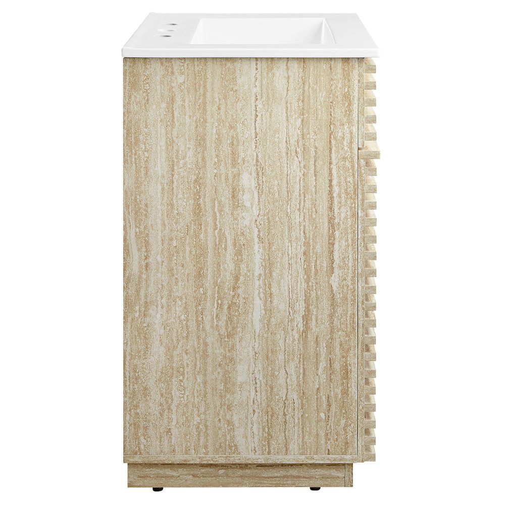 Render 24" Faux Travertine Bathroom Vanity With Sink