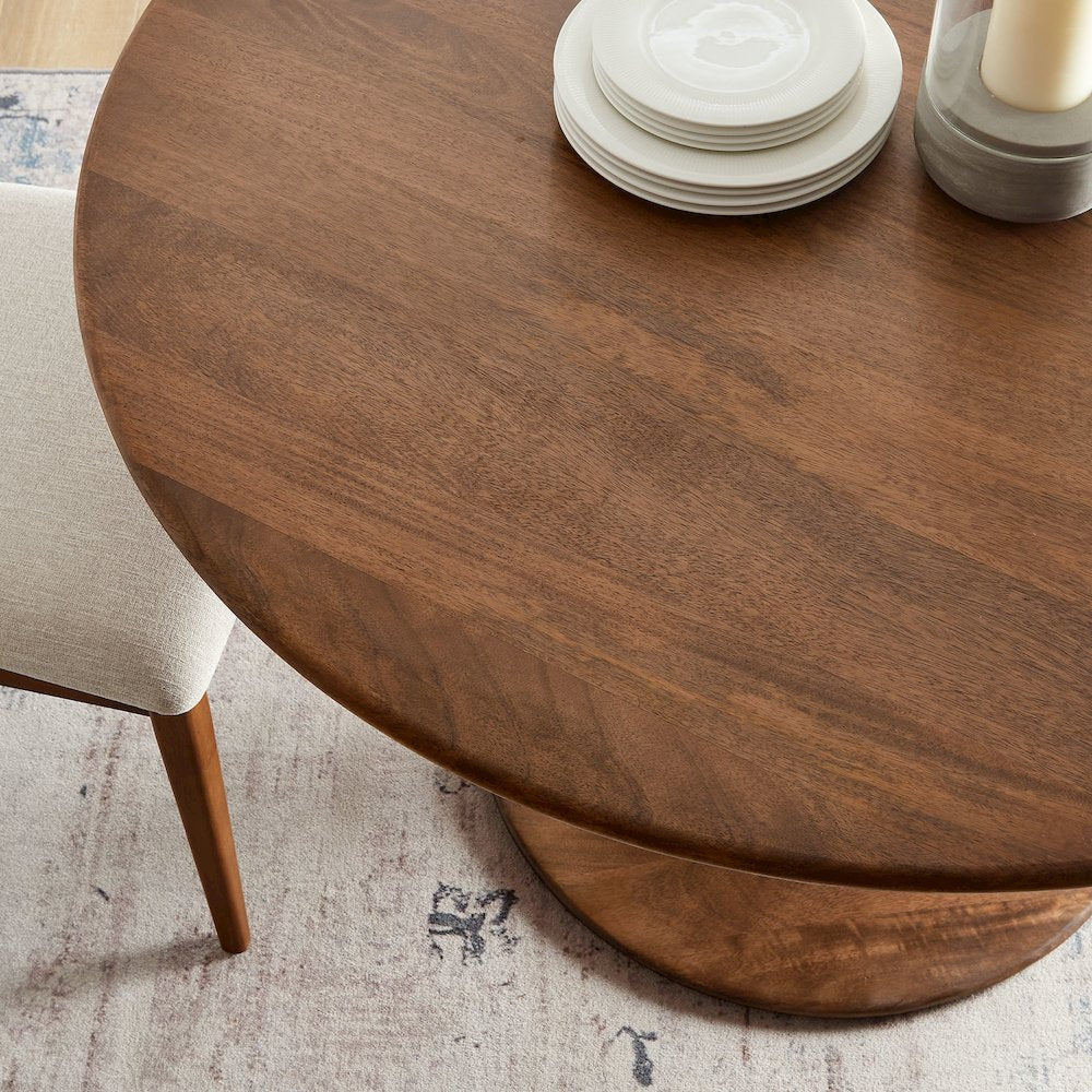 Lippa 48" Round Solid Wood Dining Table