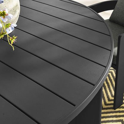 Tahoe Round Outdoor Patio Aluminum Dining Table