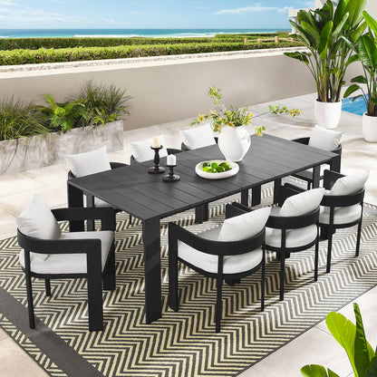 Tahoe 9-Piece Outdoor Patio Aluminum Dining Set