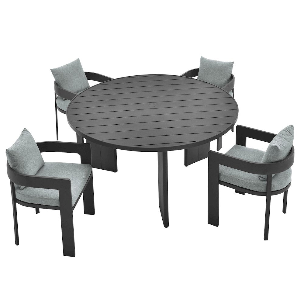 Tahoe 5-Piece Outdoor Patio Aluminum Dining Set