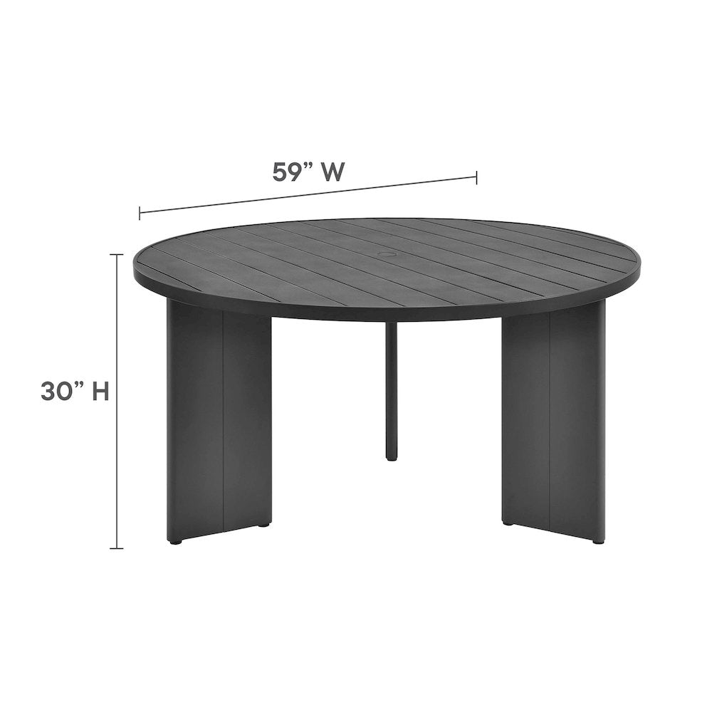 Tahoe 5-Piece Outdoor Patio Aluminum Dining Set