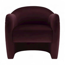 Performance Velvet Barrel Accent Chair with Thick Cushioned Seat, Mulberry