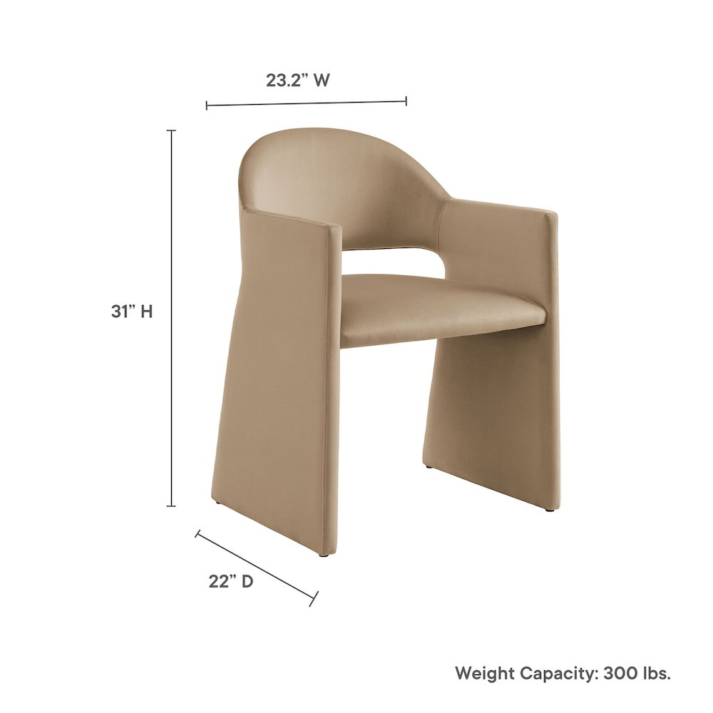 Talia Performance Velvet Dining Armchair