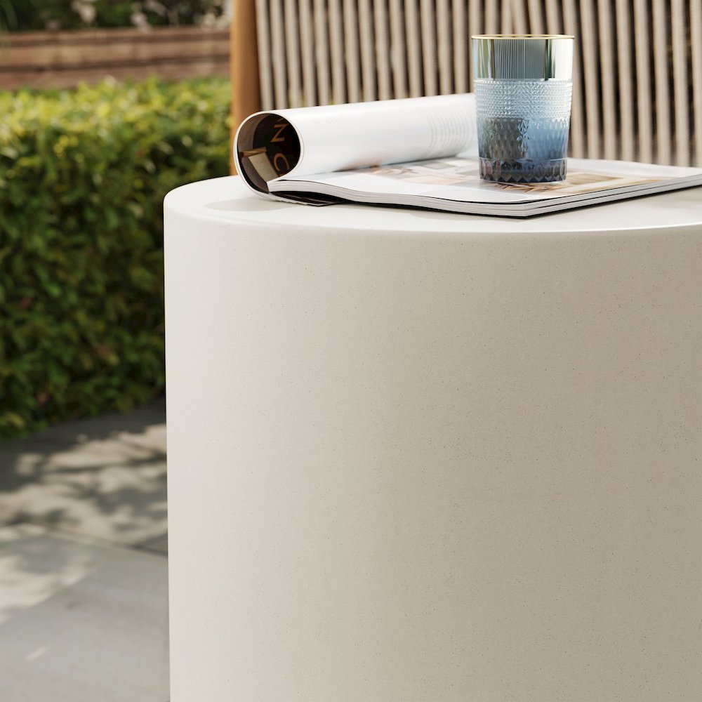 Brion Indoor - Outdoor Patio Concrete Stool