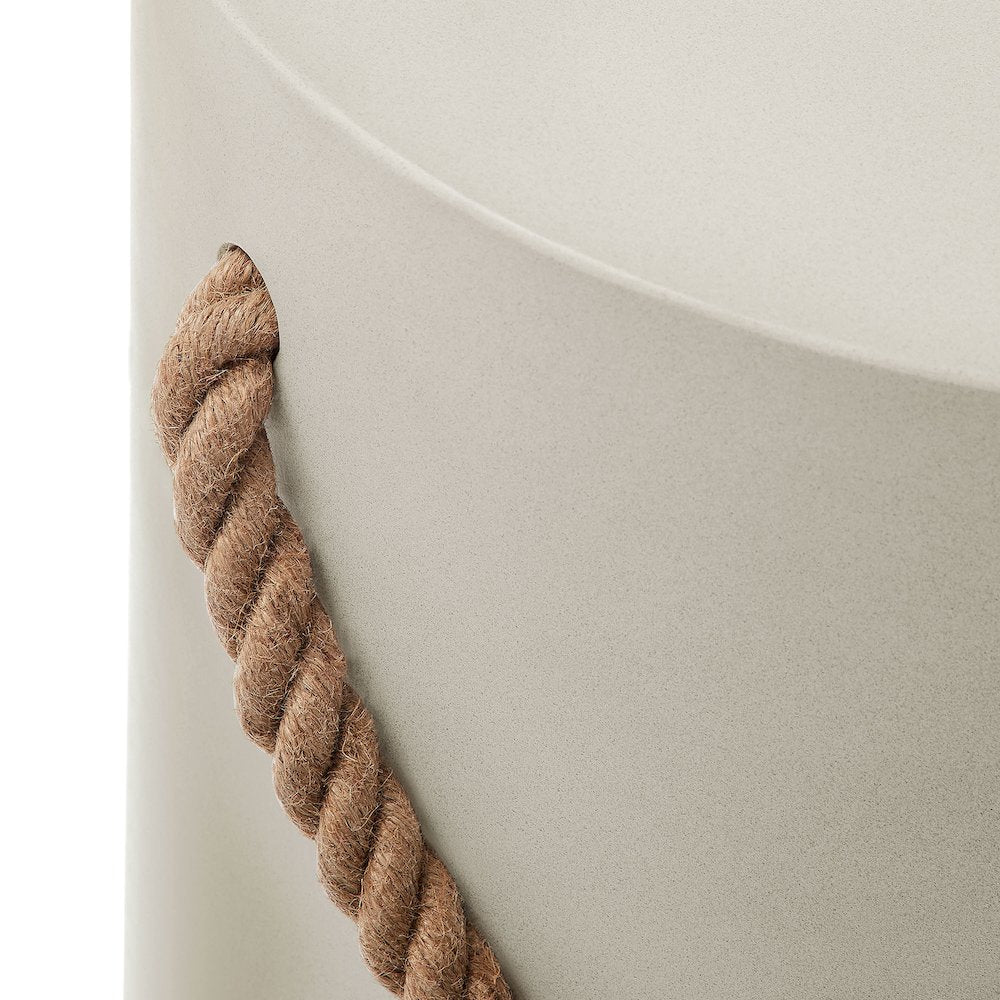 Isera Indoor - Outdoor Patio Rope Concrete Side Table Stool