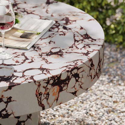 Alora Indoor - Outdoor Patio Concrete Round Coffee Table
