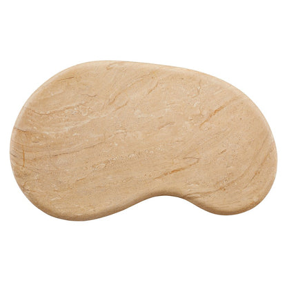 Elowen Indoor - Outdoor Patio Textured Faux Travertine Coffee Table