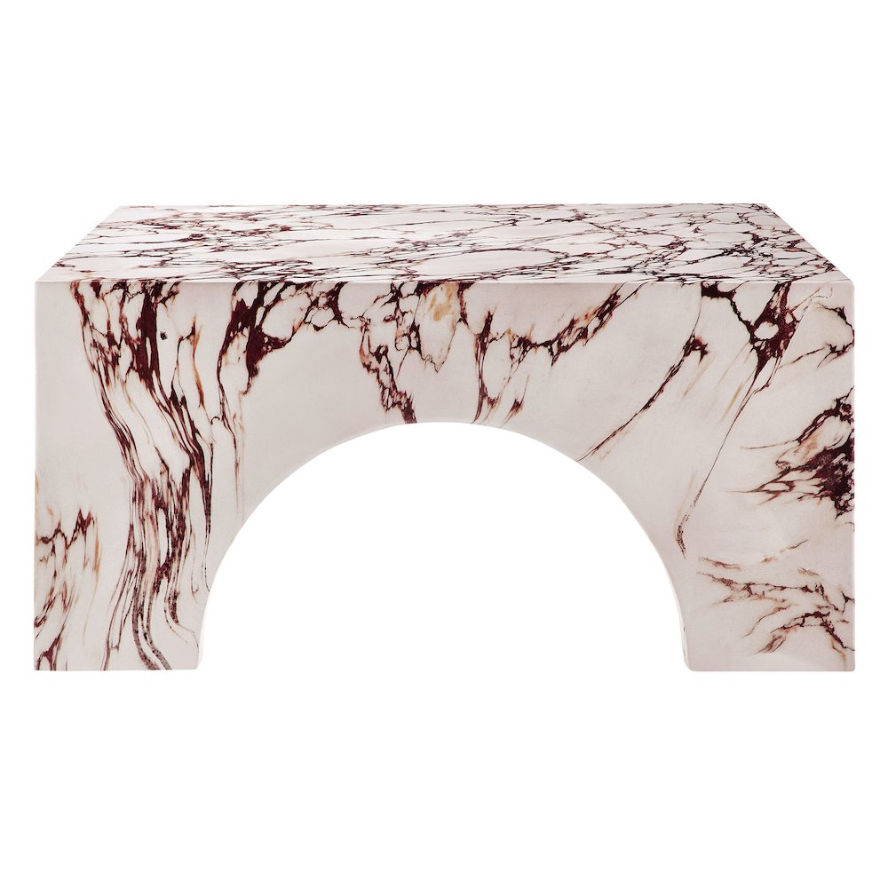 Valen Indoor - Outdoor Patio Arched Concrete Coffee Table