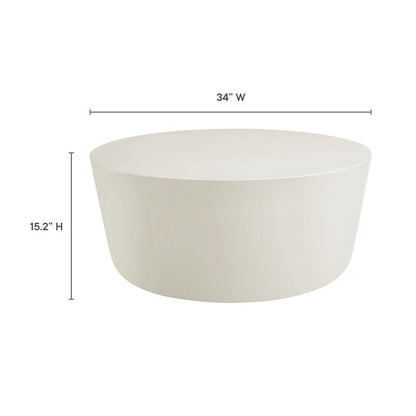 Brion Round Indoor - Outdoor Patio Concrete Coffee Table