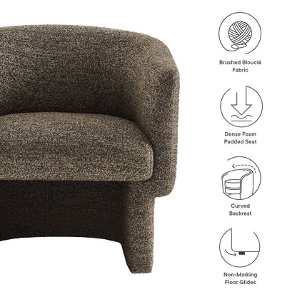 Muse Boucle Fabric Barrel Accent Chair