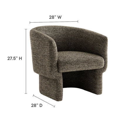 Muse Boucle Fabric Barrel Accent Chair