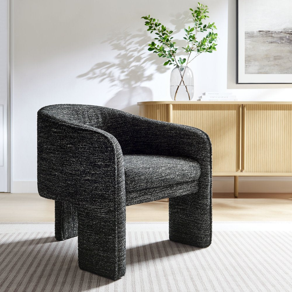 Greer Boucle Fabric Upholstered Accent Armchair