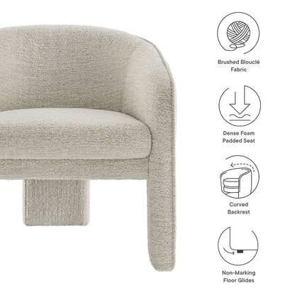 Greer Boucle Fabric Upholstered Accent Armchair