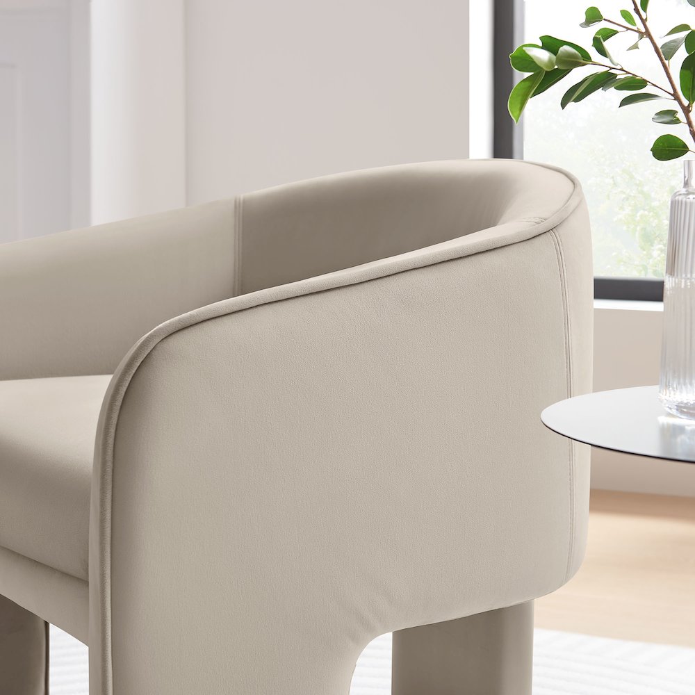Greer Performance Velvet Upholstered Accent Armchair