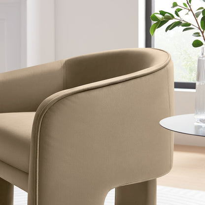 Greer Performance Velvet Upholstered Accent Armchair