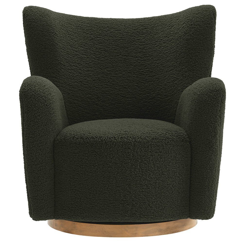 Montrose Wingback Sherpa Swivel Accent Chair