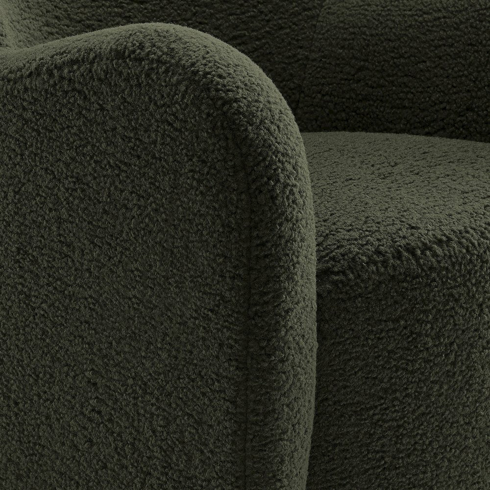 Montrose Wingback Sherpa Swivel Accent Chair