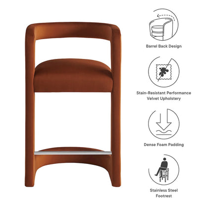 Winslow Performance Velvet Counter Stool