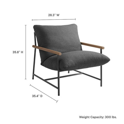 Raya Outdoor Patio Boucle Sling Lounge Chair
