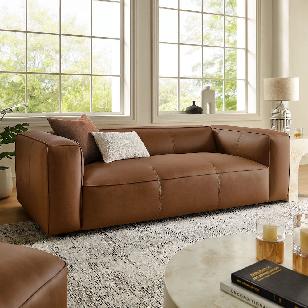 Auren Upholstered Vegan Leather Sofa