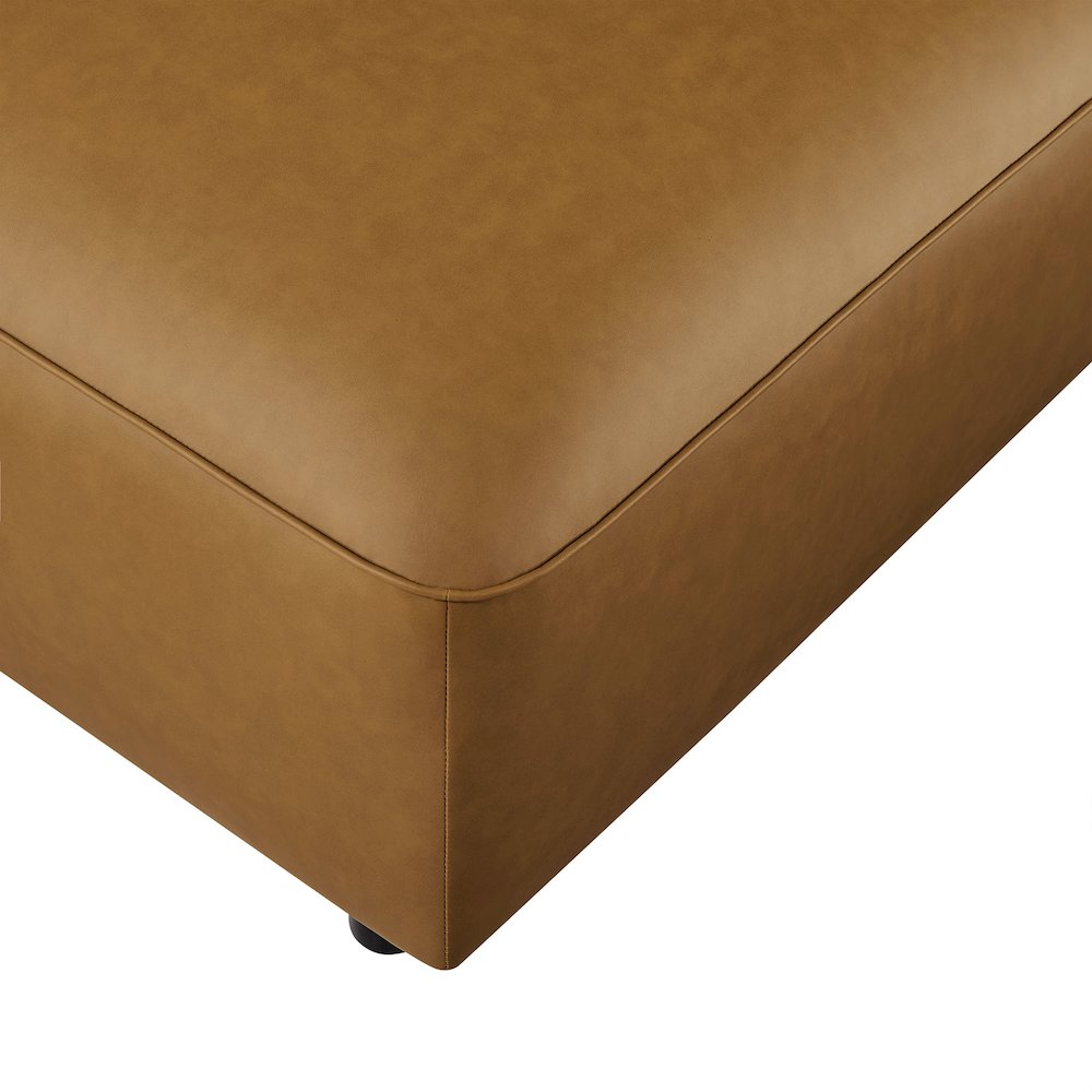 Auren Upholstered Vegan Leather Ottoman