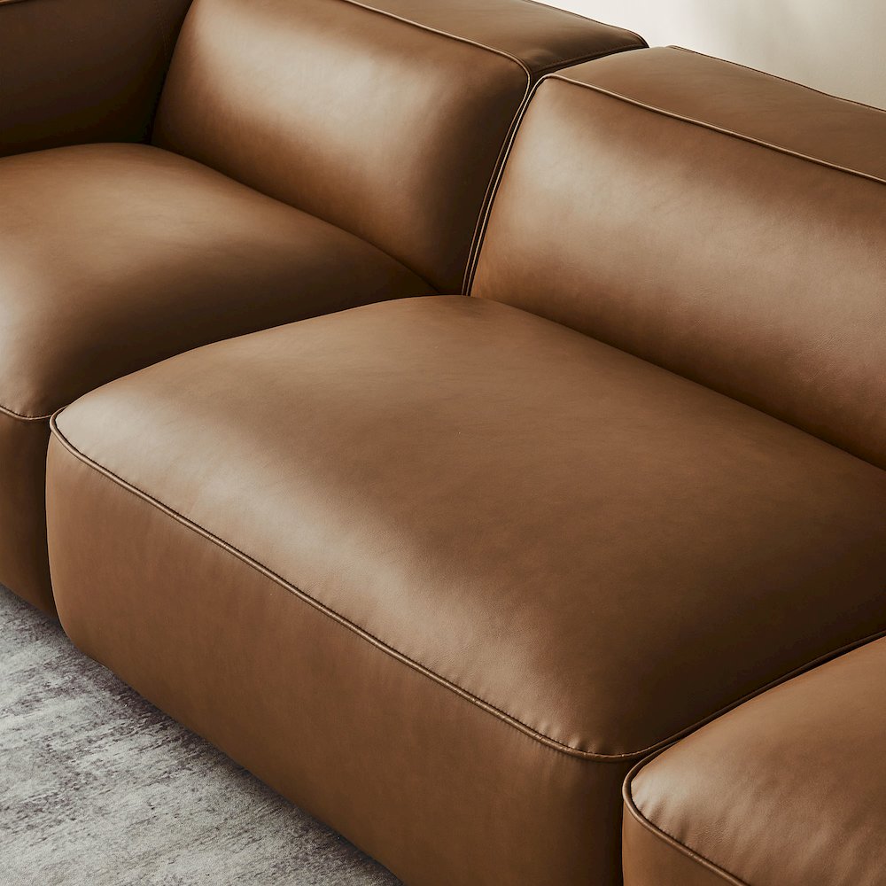 Auren 3-Piece Upholstered Vegan Leather Modular Sofa