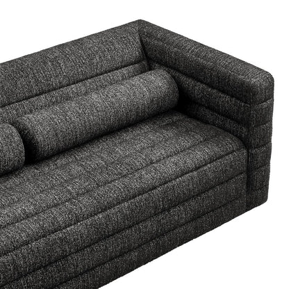 Relle Channel Tufted Boucle Upholstered Sofa