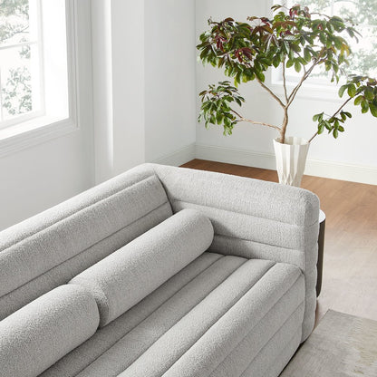 Relle Channel Tufted Boucle Upholstered Sofa