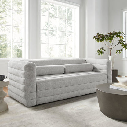 Relle Channel Tufted Boucle Upholstered Sofa