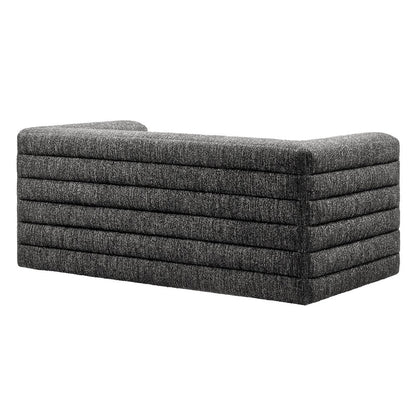 Relle Channel Tufted Boucle Upholstered Loveseat