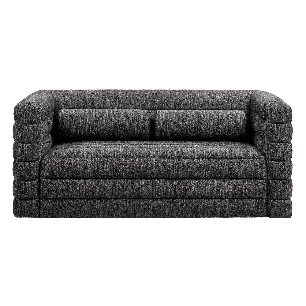 Relle Channel Tufted Boucle Upholstered Loveseat